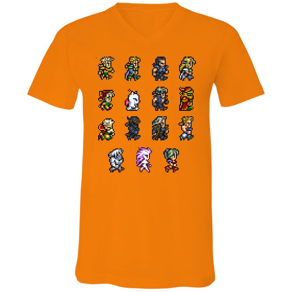Unisex V-Neck T-Shirt - GWHGG4S7 - Orange - 11