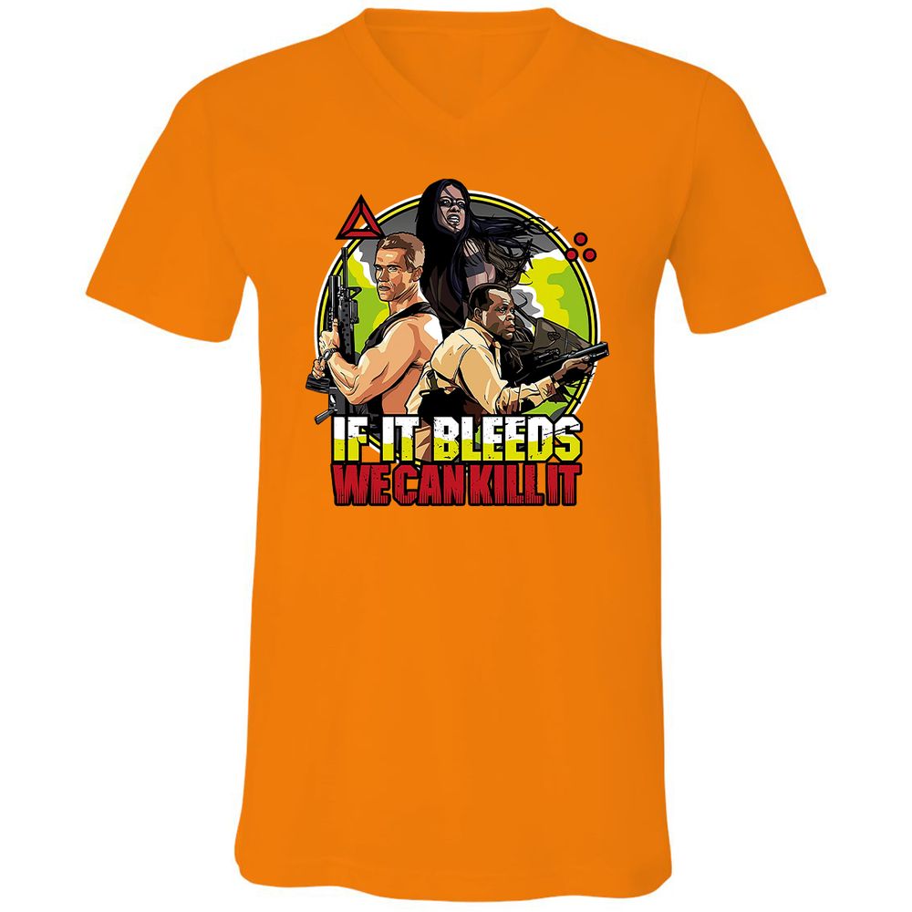 Unisex V-Neck T-Shirt - UPDDK8ZA - Orange - 11