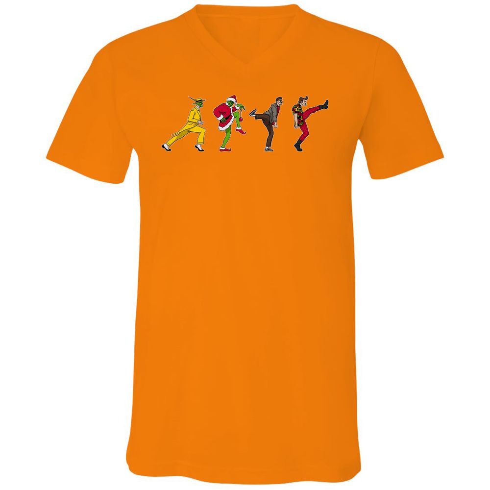 Unisex V-Neck T-Shirt - 8WZADCNJ - Orange - 11