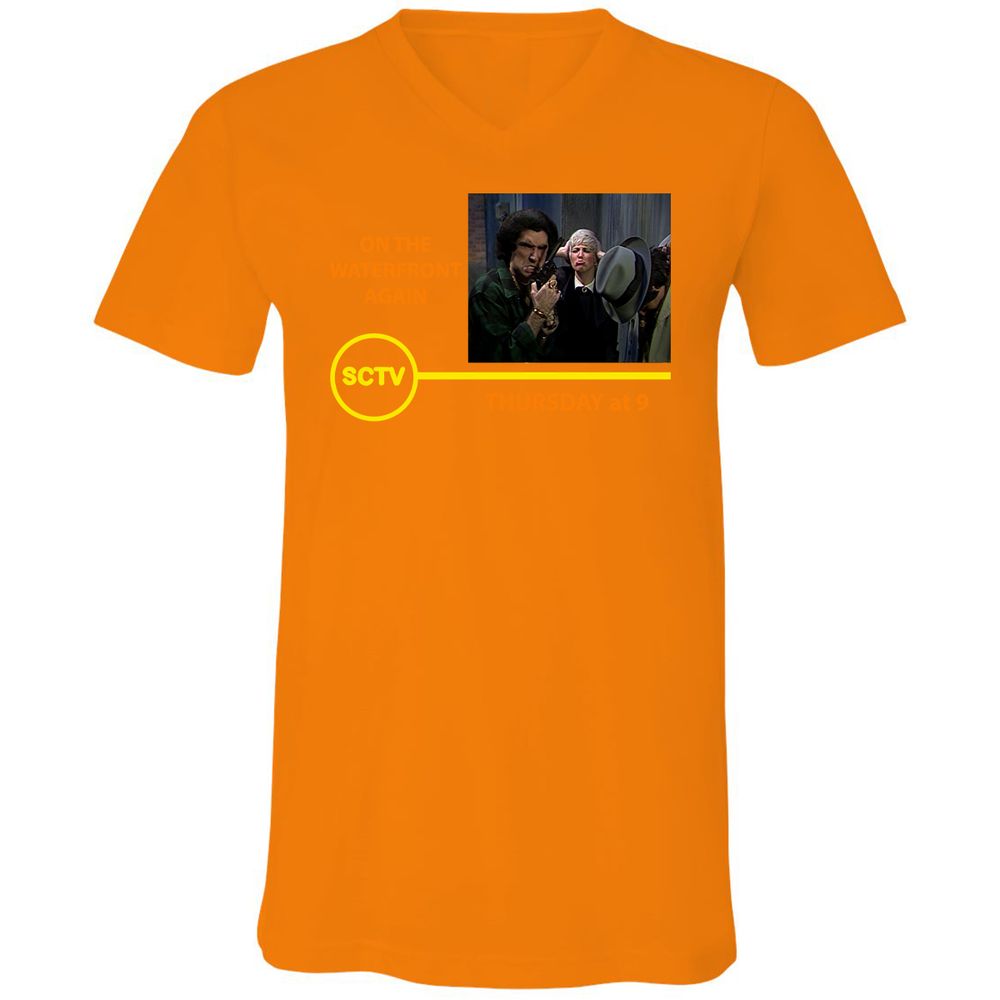 Unisex V-Neck T-Shirt - 7WDQY58V - Orange - 11