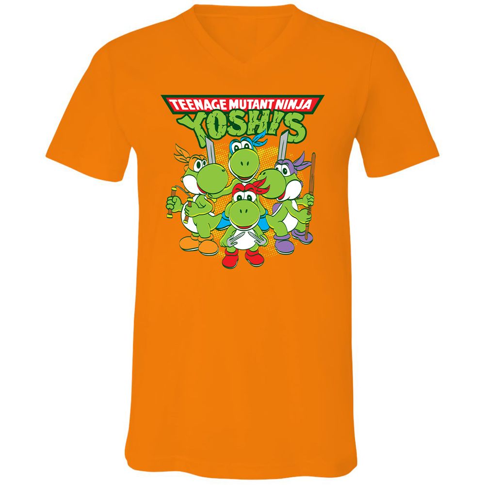 Unisex V-Neck T-Shirt - NQ8VWBHV - Orange - 11