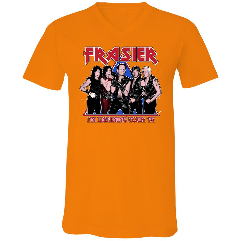 Unisex V-Neck T-Shirt - 875MG6PD - Orange - 11