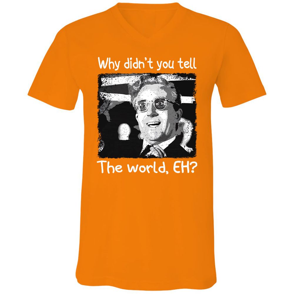 Unisex V-Neck T-Shirt - AKYPZNKR - Orange - 11