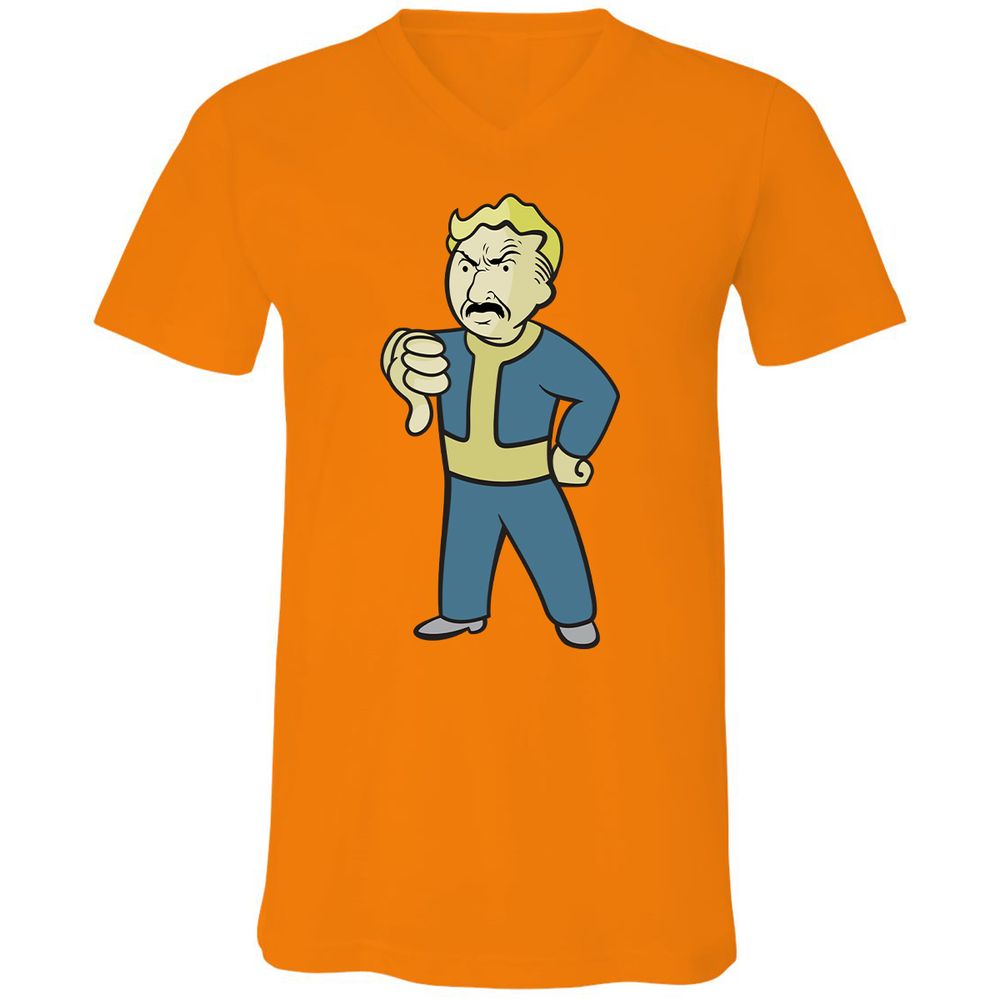 Unisex V-Neck T-Shirt - FAE1TUGU - Orange - 11