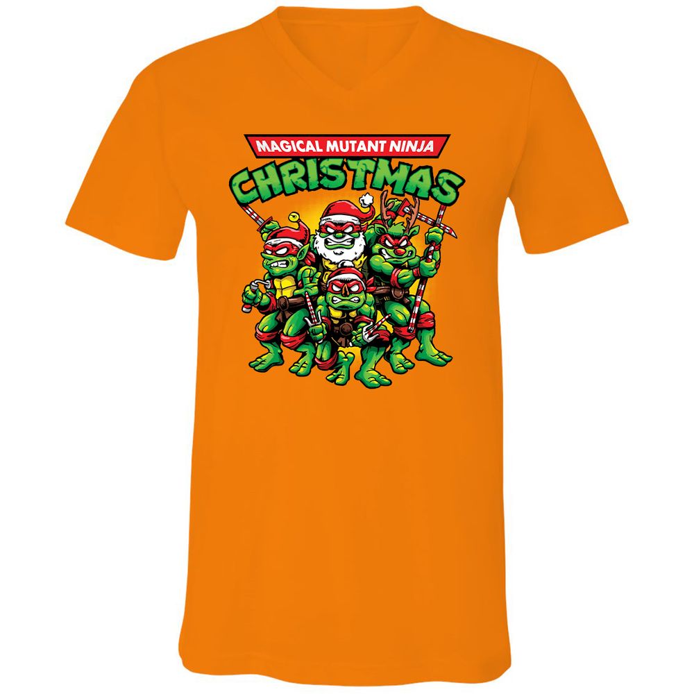 Unisex V-Neck T-Shirt - RLTAGR8X - Orange - 11