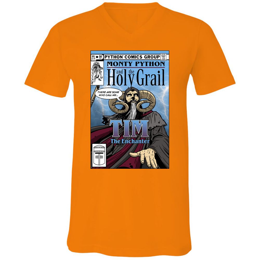 Unisex V-Neck T-Shirt - T24B1DHX - Orange - 11