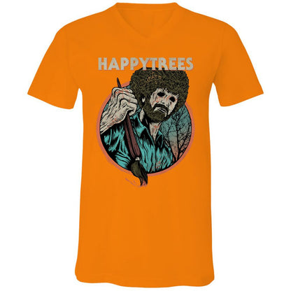 Unisex V-Neck T-Shirt - 8T4WKMW5 - Orange - 11
