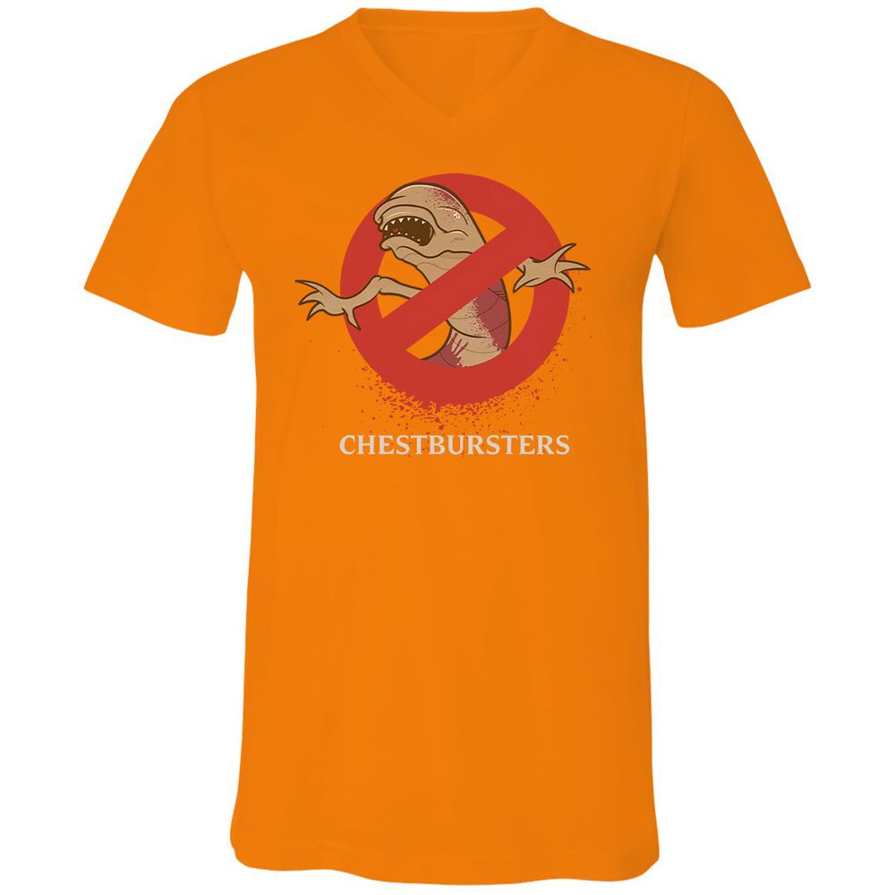 Unisex V-Neck T-Shirt - HXXK6S29 - Orange - 11