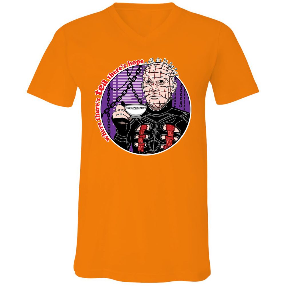 Unisex V-Neck T-Shirt - XD9D9L34 - Orange - 11