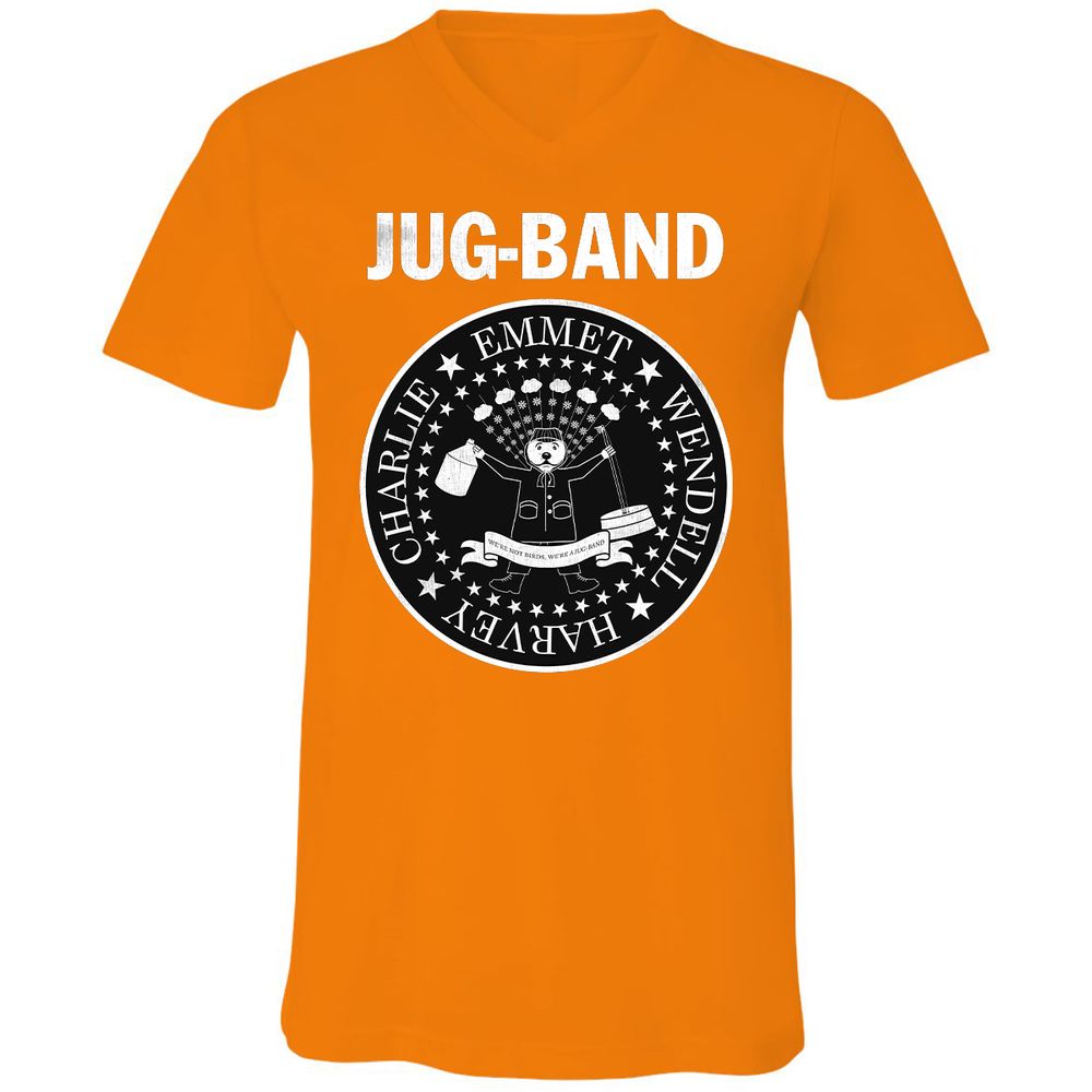 Unisex V-Neck T-Shirt - VHY3TU7U - Orange - 11