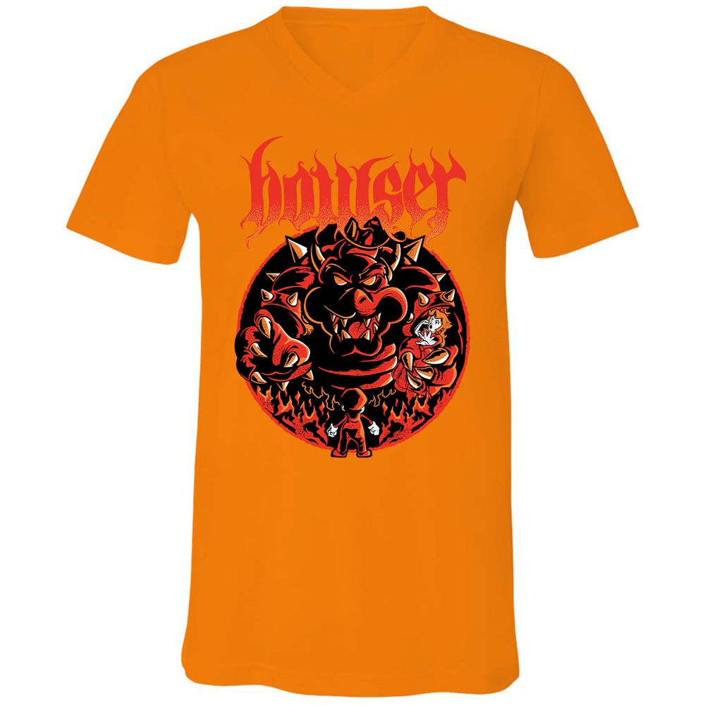 Unisex V-Neck T-Shirt - 1Z1VDBKM - Orange - 11