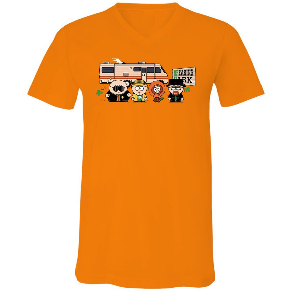 Unisex V-Neck T-Shirt - 83LKWJSC - Orange - 11