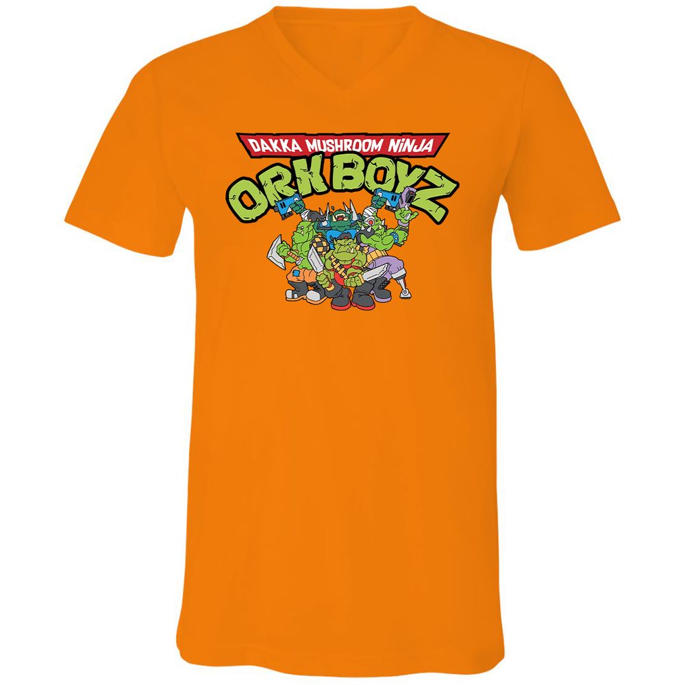 Unisex V-Neck T-Shirt - TYFNWM8R - Orange - 11