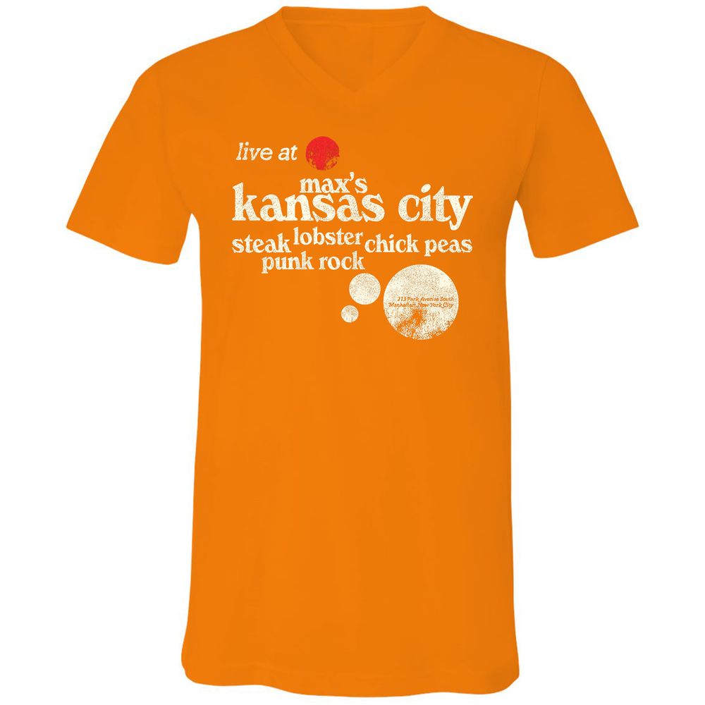 Unisex V-Neck T-Shirt - DFHCD6FU - Orange - 11