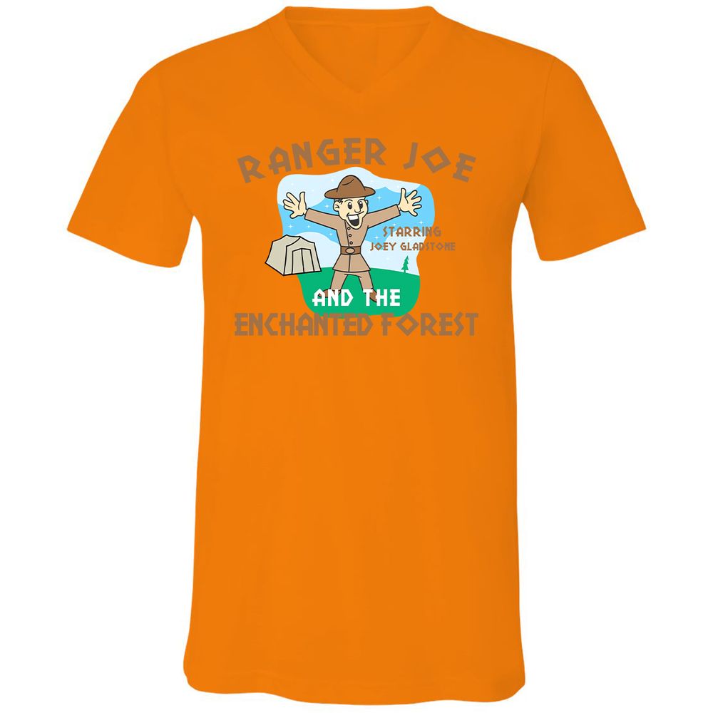 Unisex V-Neck T-Shirt - 2WXWT9WG - Orange - 11