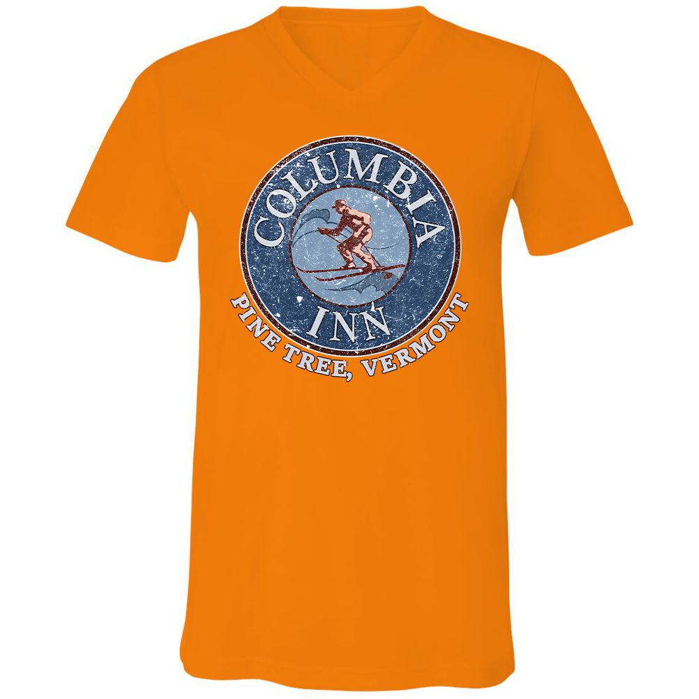 Unisex V-Neck T-Shirt - TWKWL3JX - Orange - 11