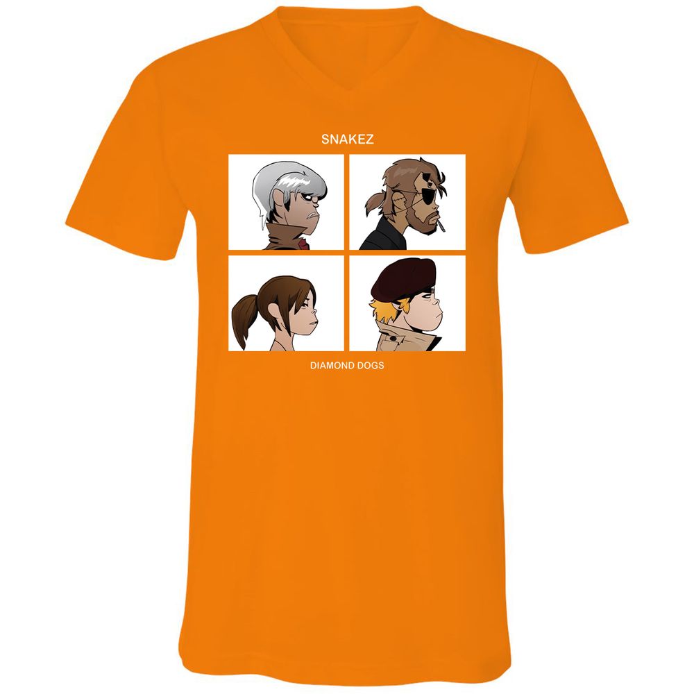 Unisex V-Neck T-Shirt - WNNAP6TC - Orange - 11