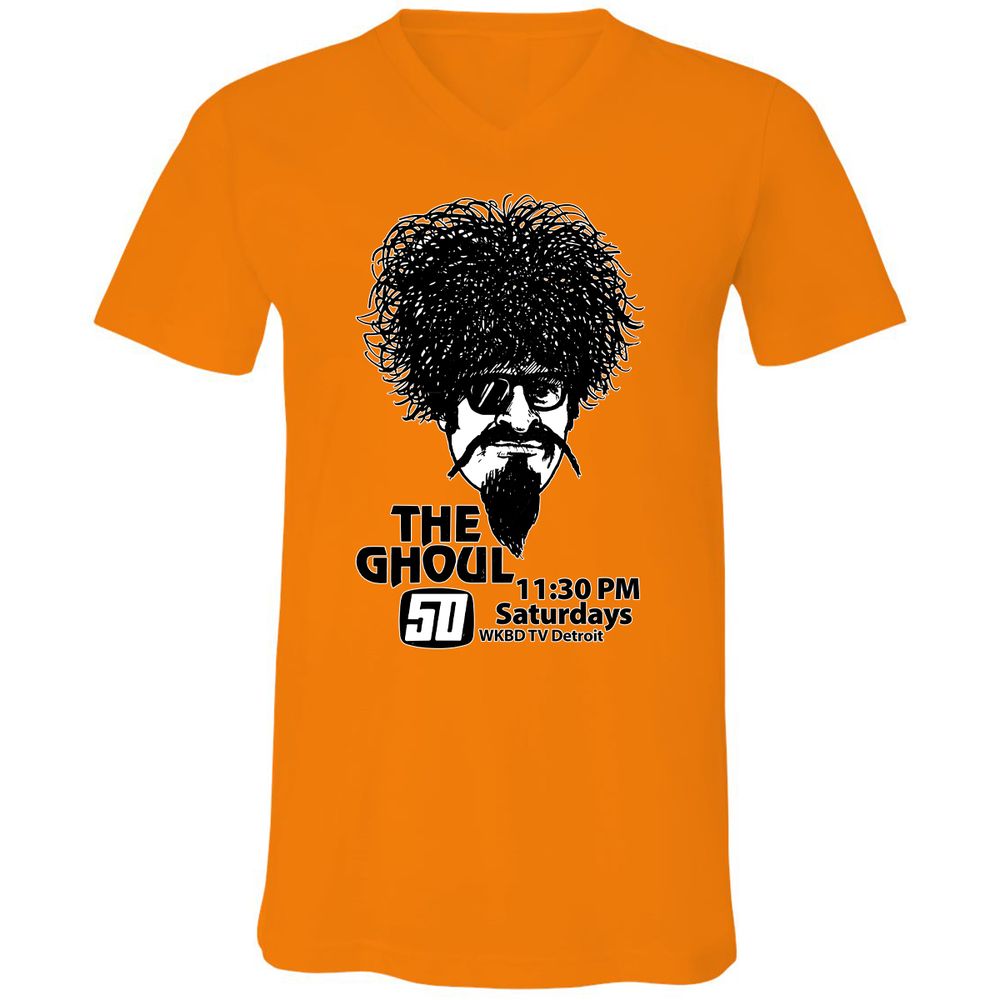 Unisex V-Neck T-Shirt - EFZGH8GP - Orange - 11