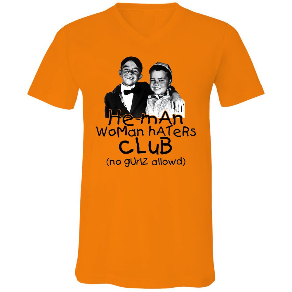 Unisex V-Neck T-Shirt - 57WUGRGC - Orange - 11