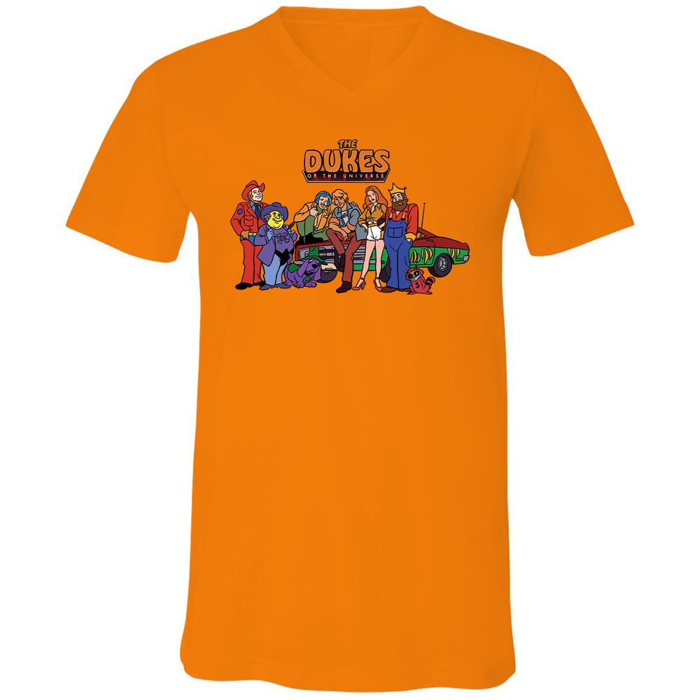 Unisex V-Neck T-Shirt - TXAUA4DM - Orange - 11