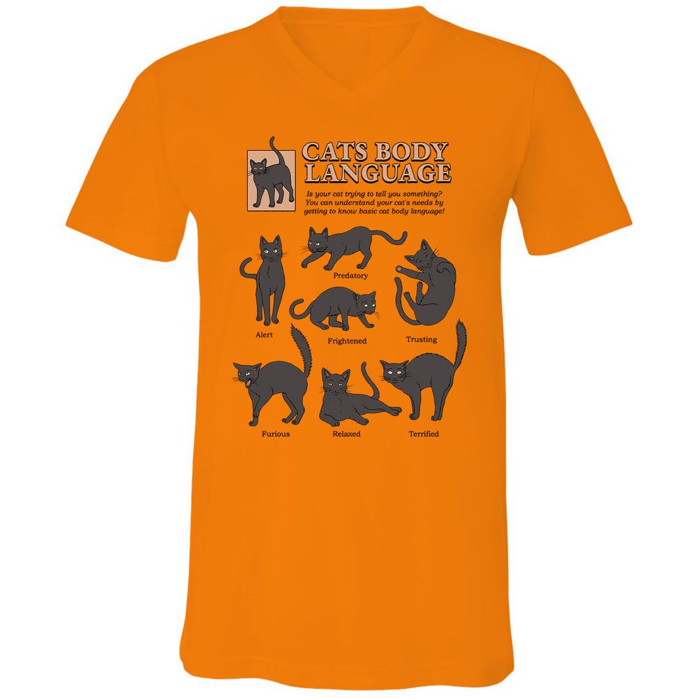 Unisex V-Neck T-Shirt - HB12YTB2 - Orange - 11