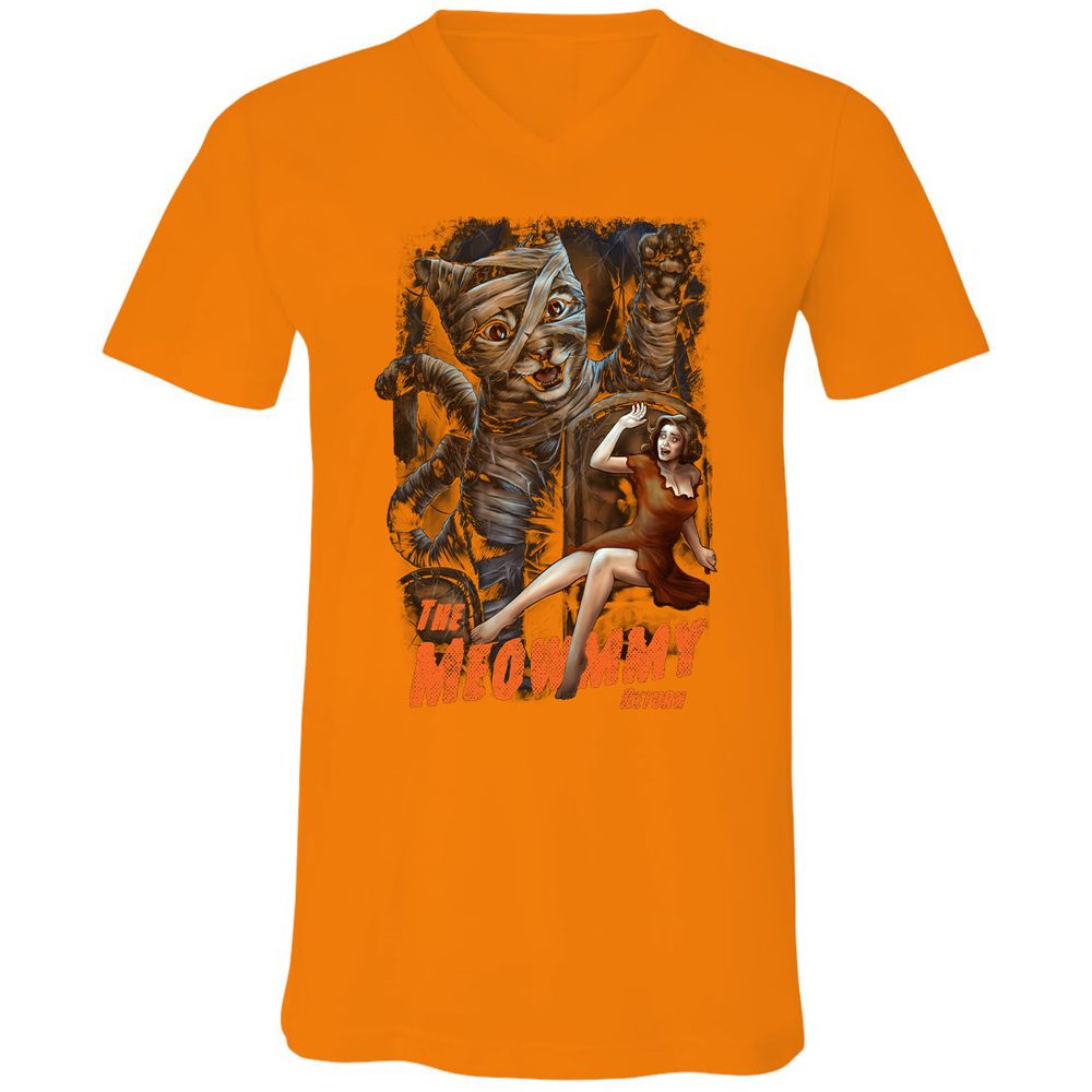 Unisex V-Neck T-Shirt - V48WZW86 - Orange - 11