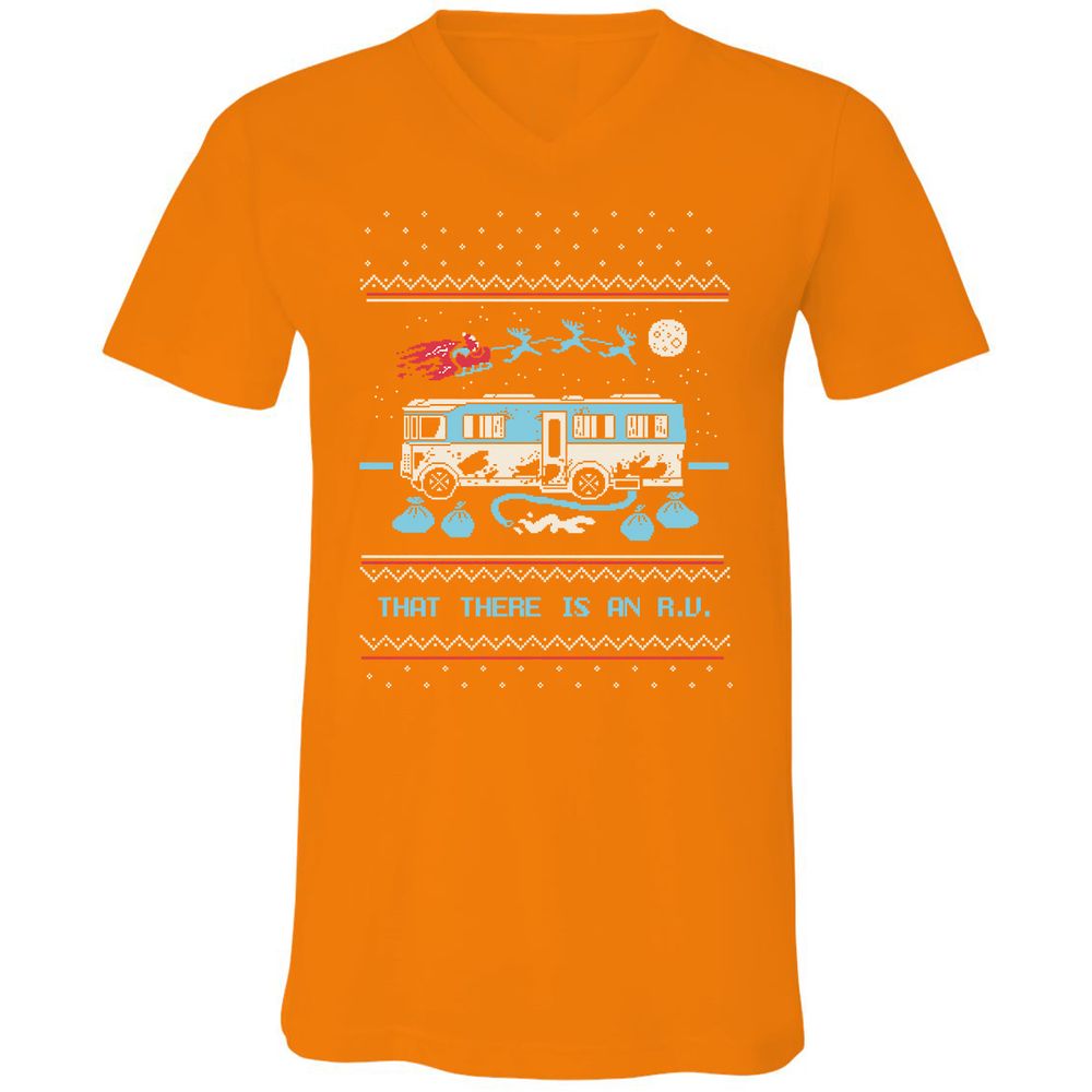 Unisex V-Neck T-Shirt - SPTGRENJ - Orange - 11