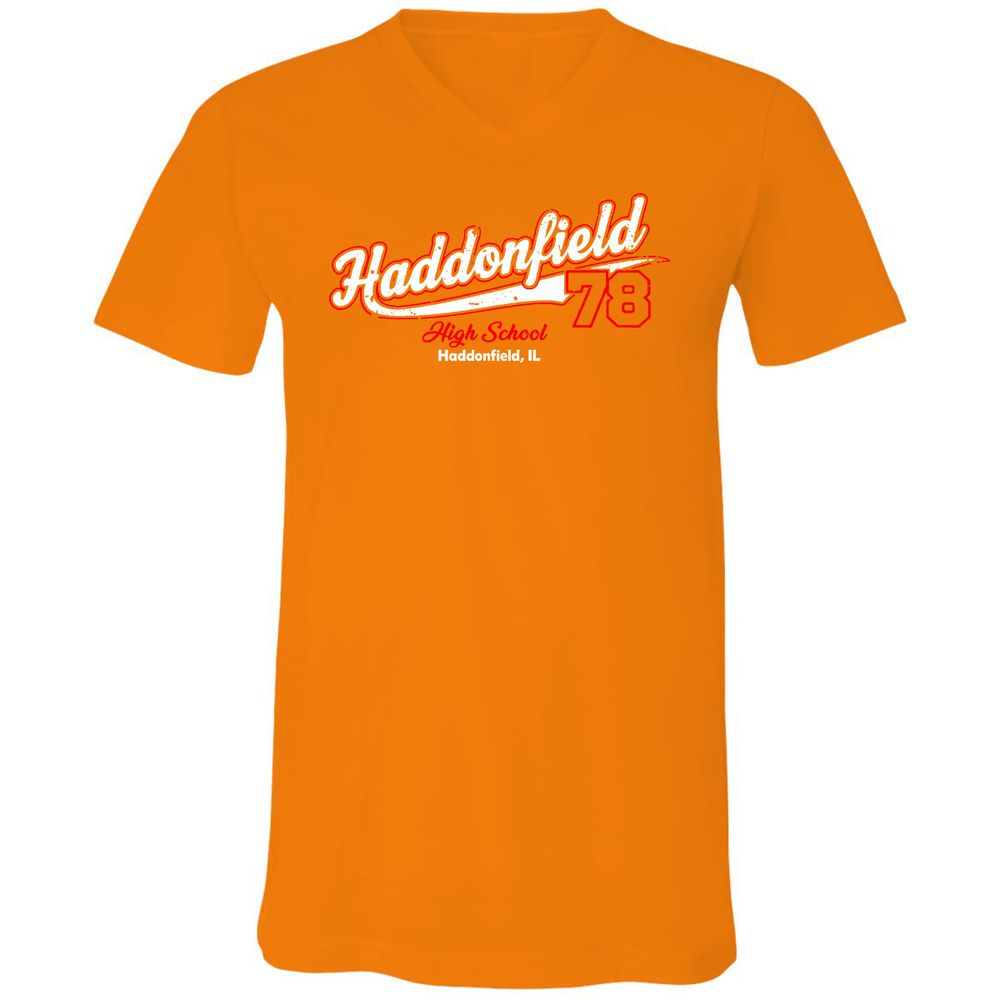 Unisex V-Neck T-Shirt - WZH3D2TD - Orange - 11