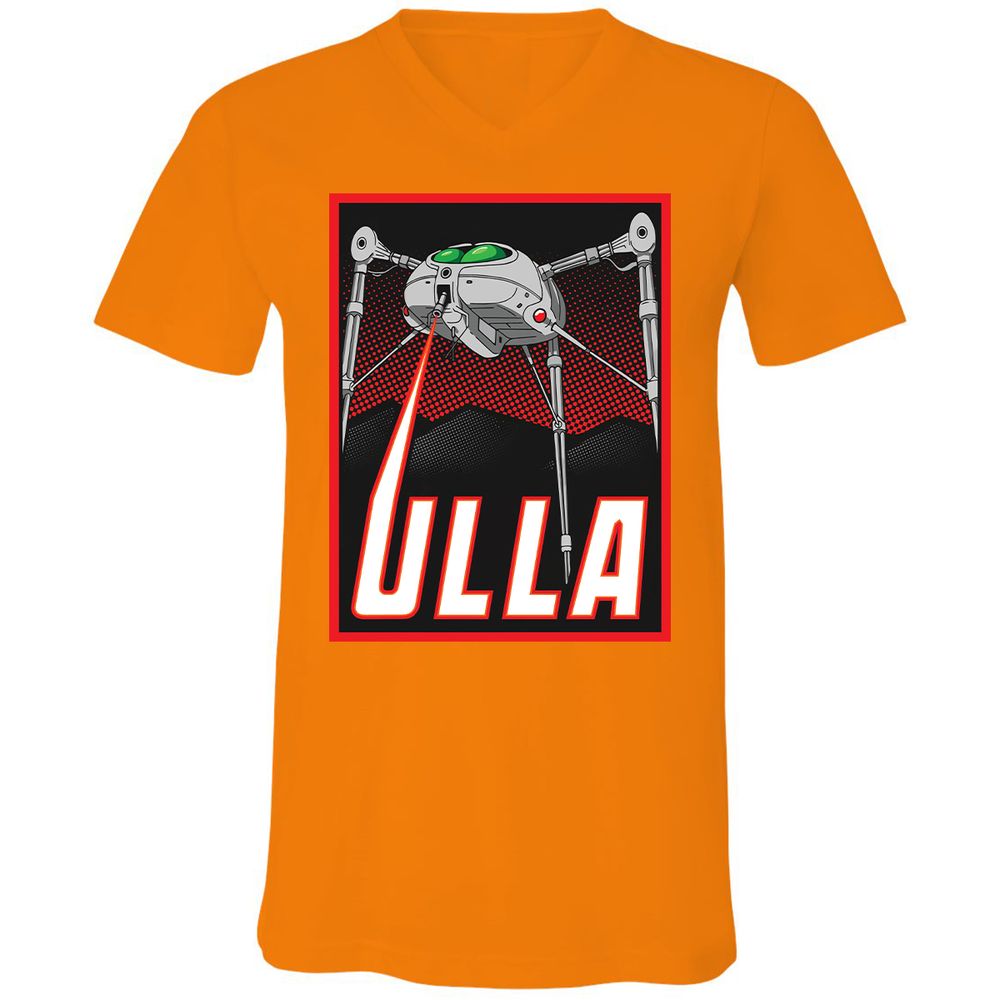 Unisex V-Neck T-Shirt - F1E68YJB - Orange - 11