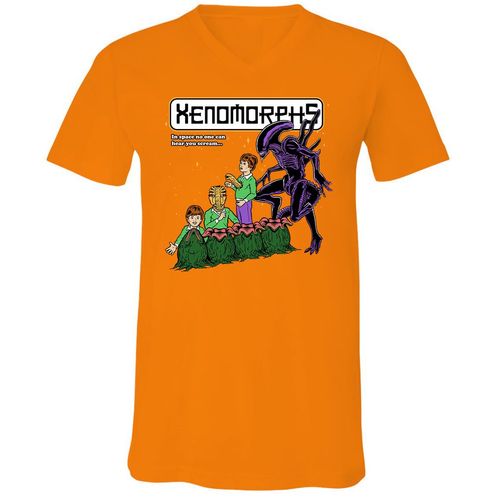 Unisex V-Neck T-Shirt - YP5ZAR22 - Orange - 11
