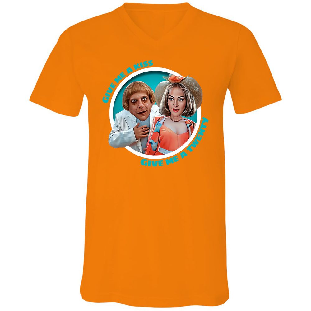 Unisex V-Neck T-Shirt - V1TWMYHN - Orange - 11