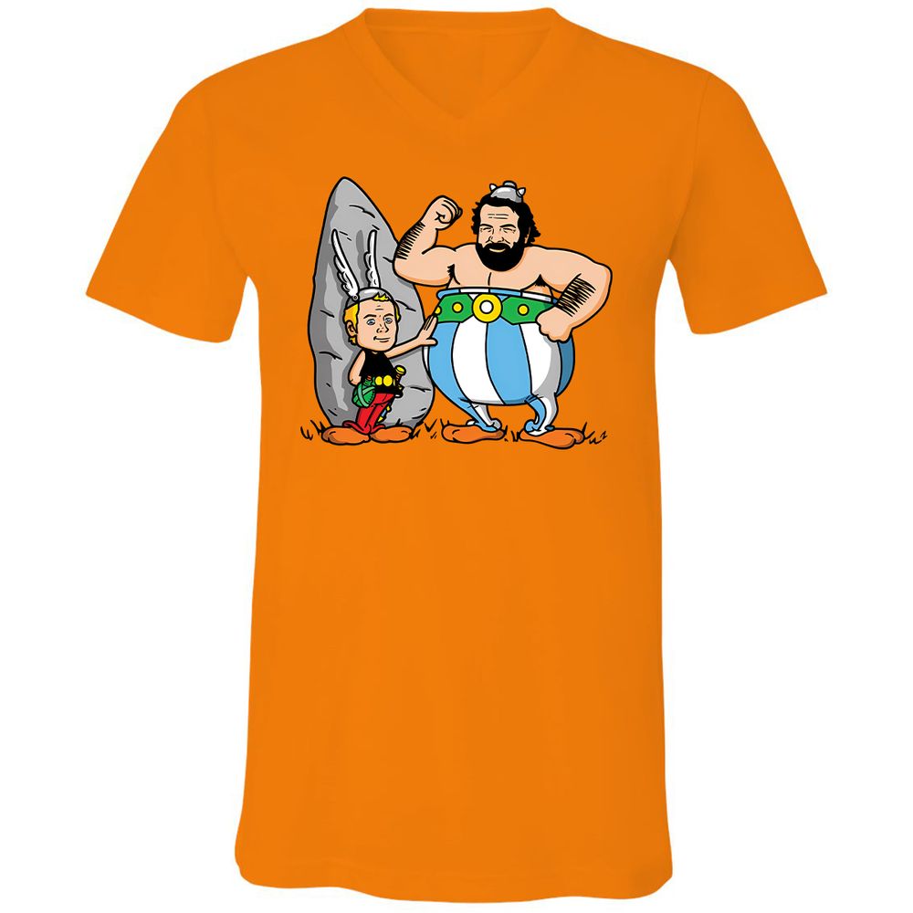 Unisex V-Neck T-Shirt - Y1AS78VN - Orange - 11