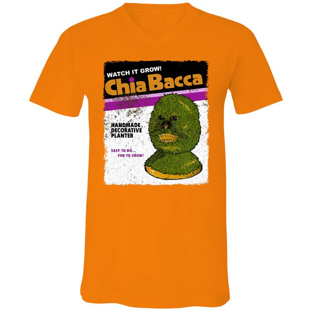 Unisex V-Neck T-Shirt - L9SZHRZ7 - Orange - 11