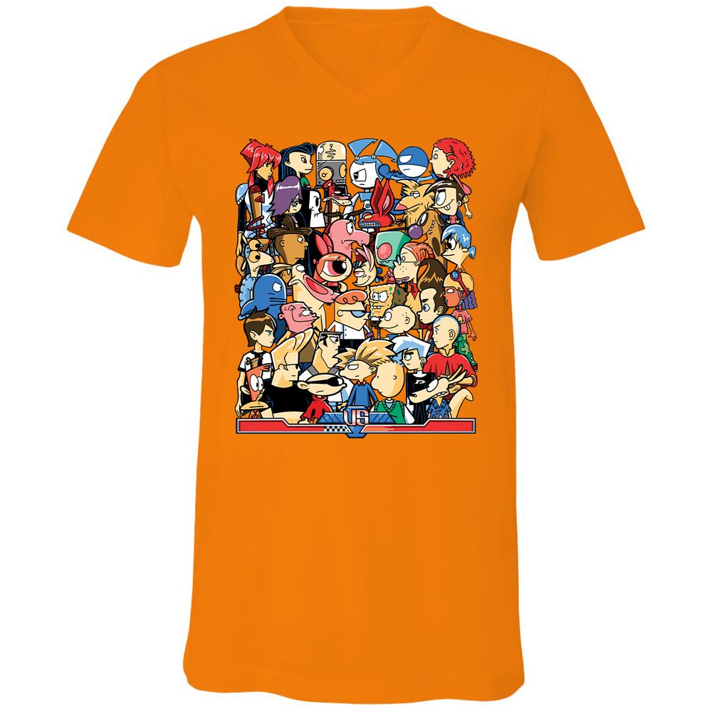 Unisex V-Neck T-Shirt - 5JV6KJVH - Orange - 11