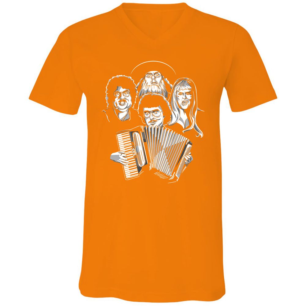 Unisex V-Neck T-Shirt - 38D1T2CC - Orange - 11