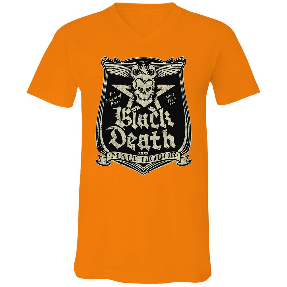Unisex V-Neck T-Shirt - AU4JNCBE - Orange - 11