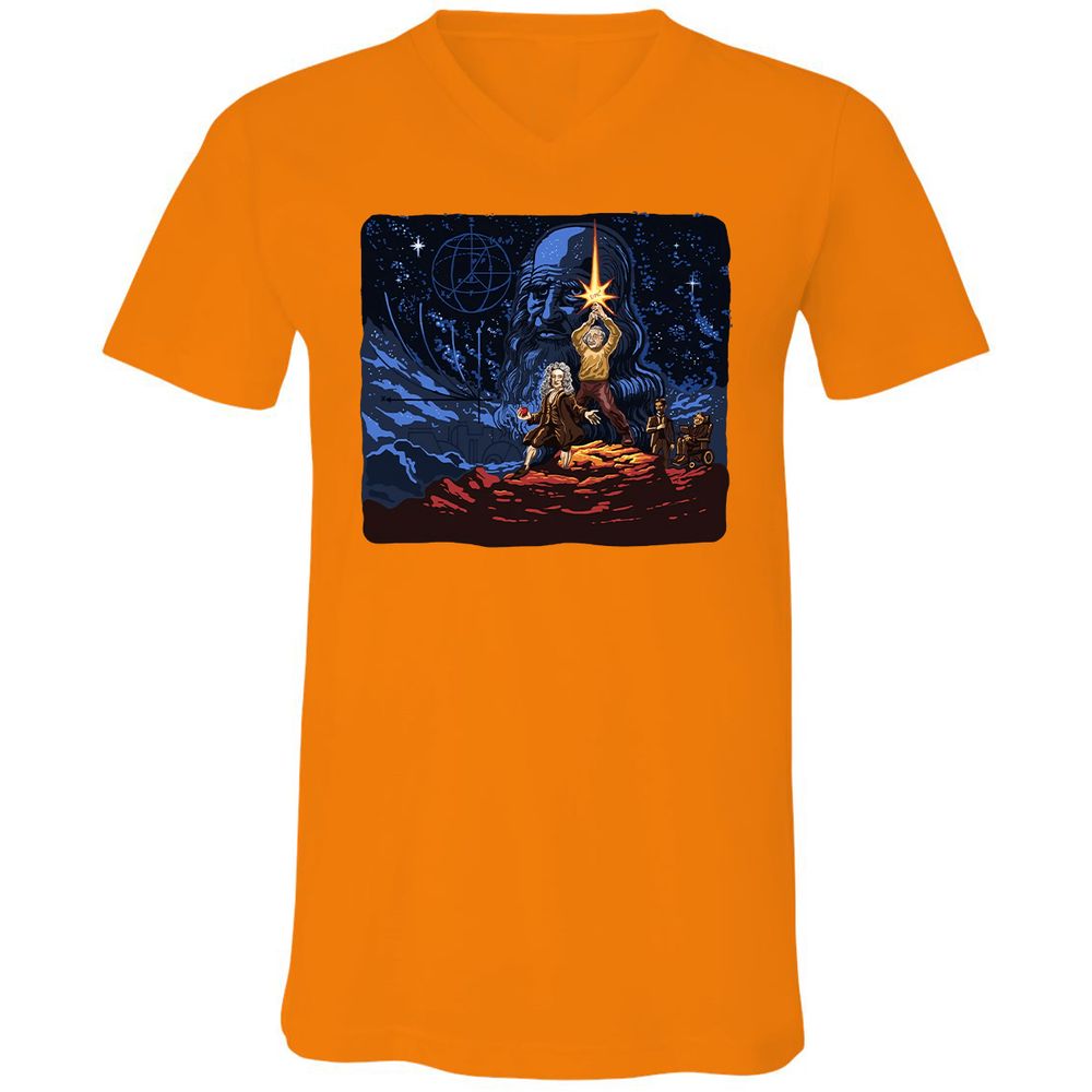Unisex V-Neck T-Shirt - 6PPSGCJH - Orange - 11