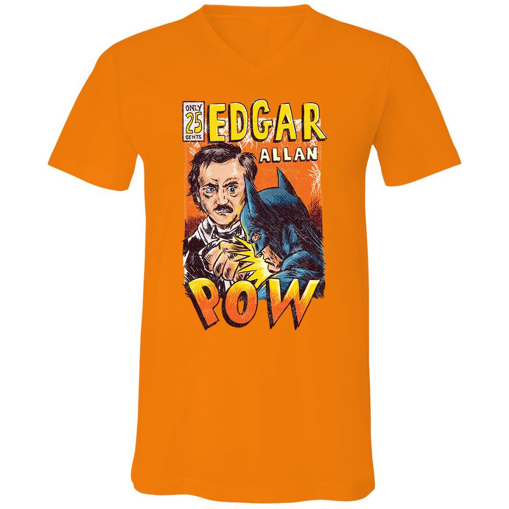 Unisex V-Neck T-Shirt - N1PQFWY8 - Orange - 11