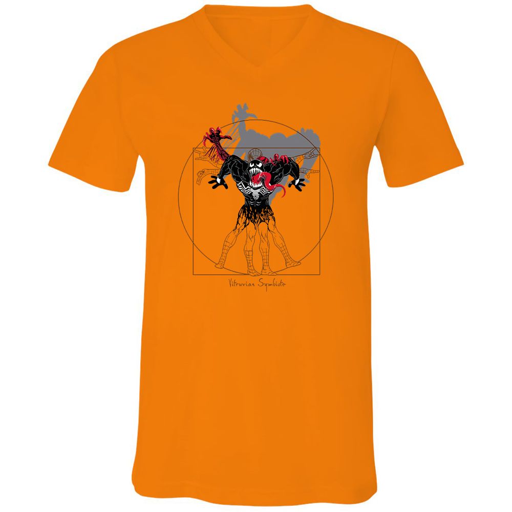 Unisex V-Neck T-Shirt - C5HJMXM3 - Orange - 11