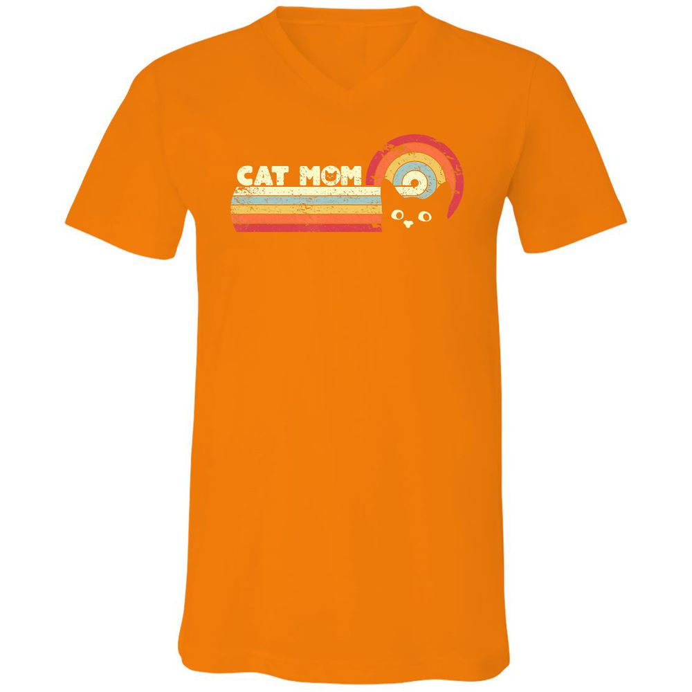 Unisex V-Neck T-Shirt - C5T6W88W - Orange - 11