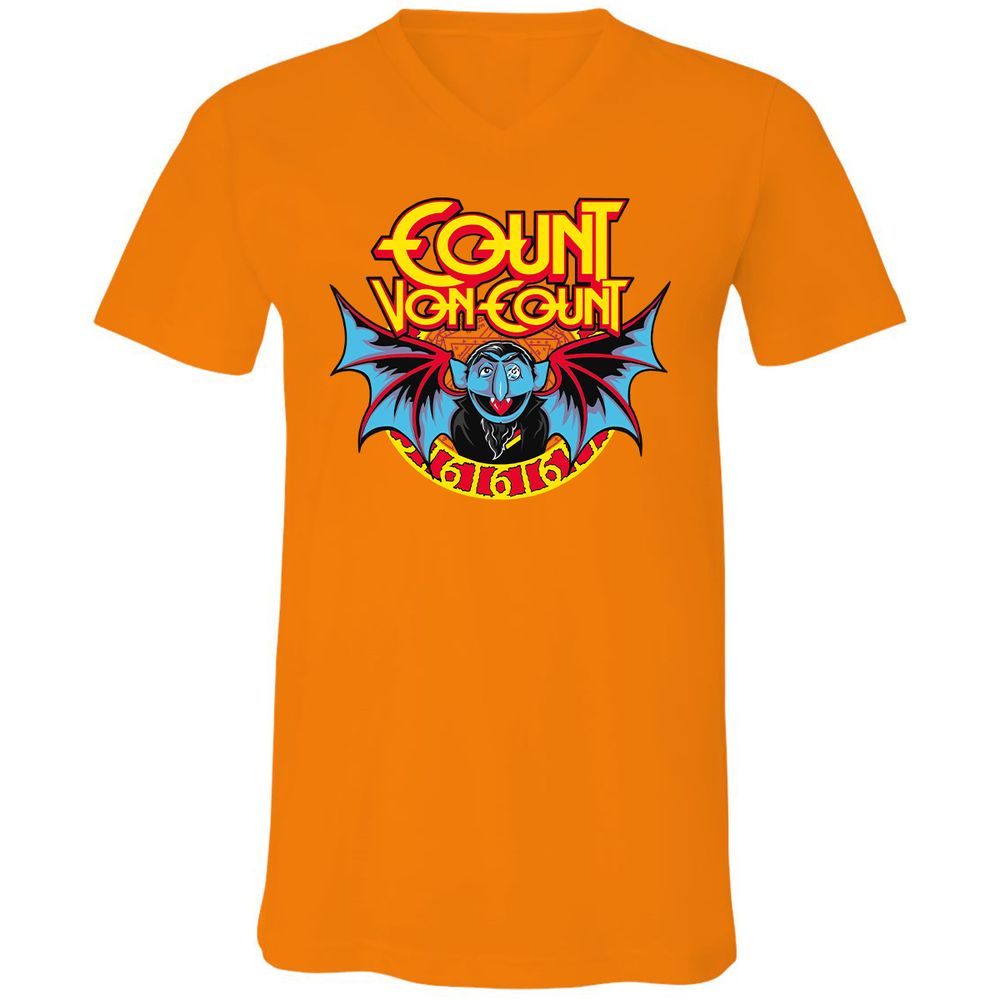 Unisex V-Neck T-Shirt - 88PZ5G9U - Orange - 11