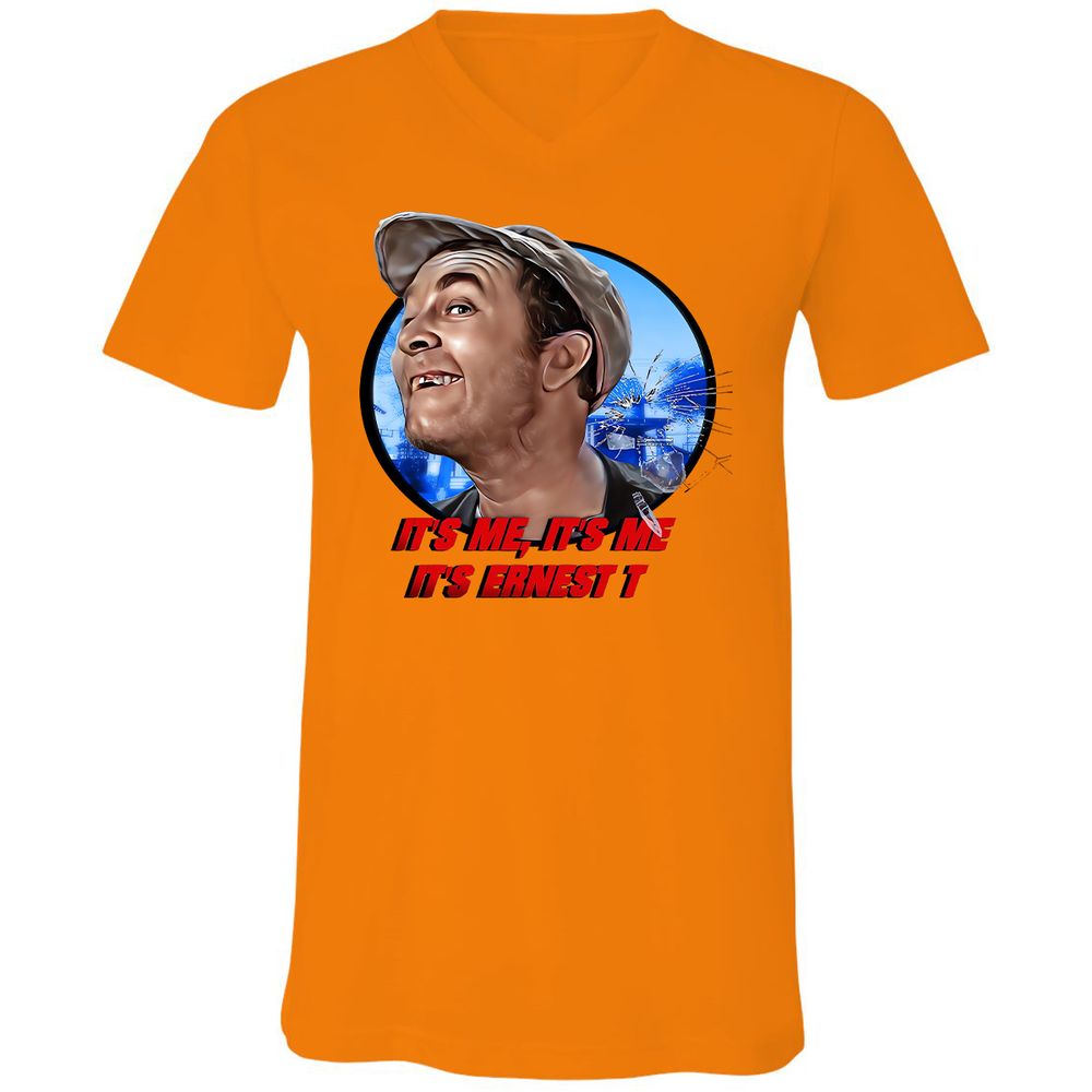 Unisex V-Neck T-Shirt - 3YVVWK55 - Orange - 11