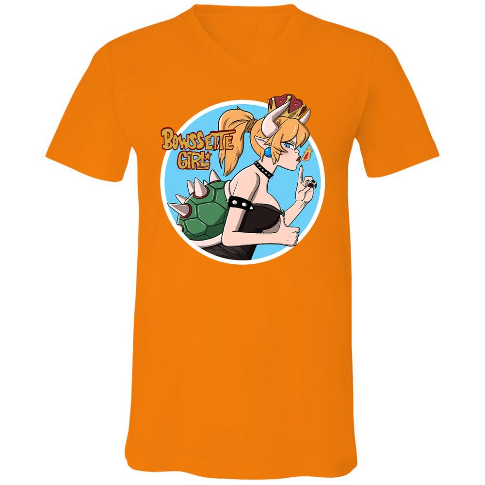 Unisex V-Neck T-Shirt - CZNTBE2B - Orange - 11