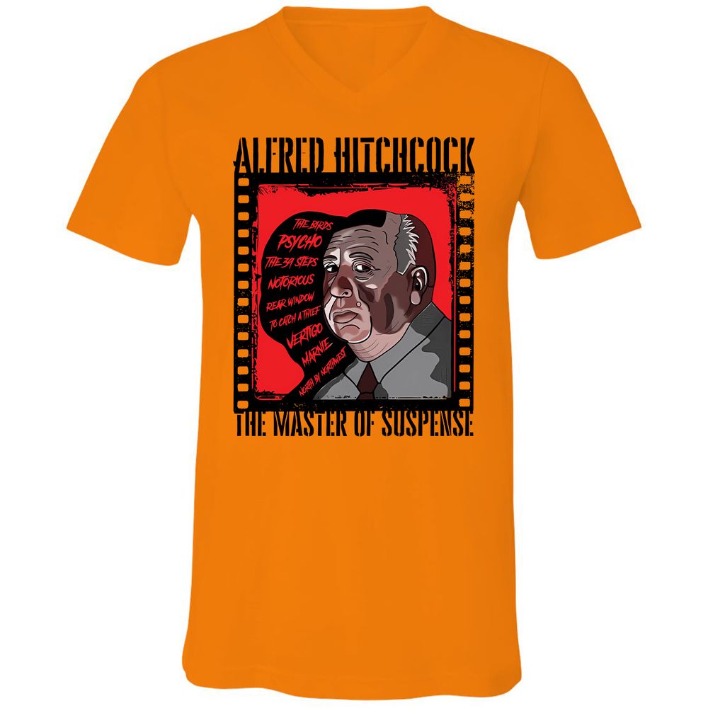 Unisex V-Neck T-Shirt - NMGQJT3H - Orange - 11