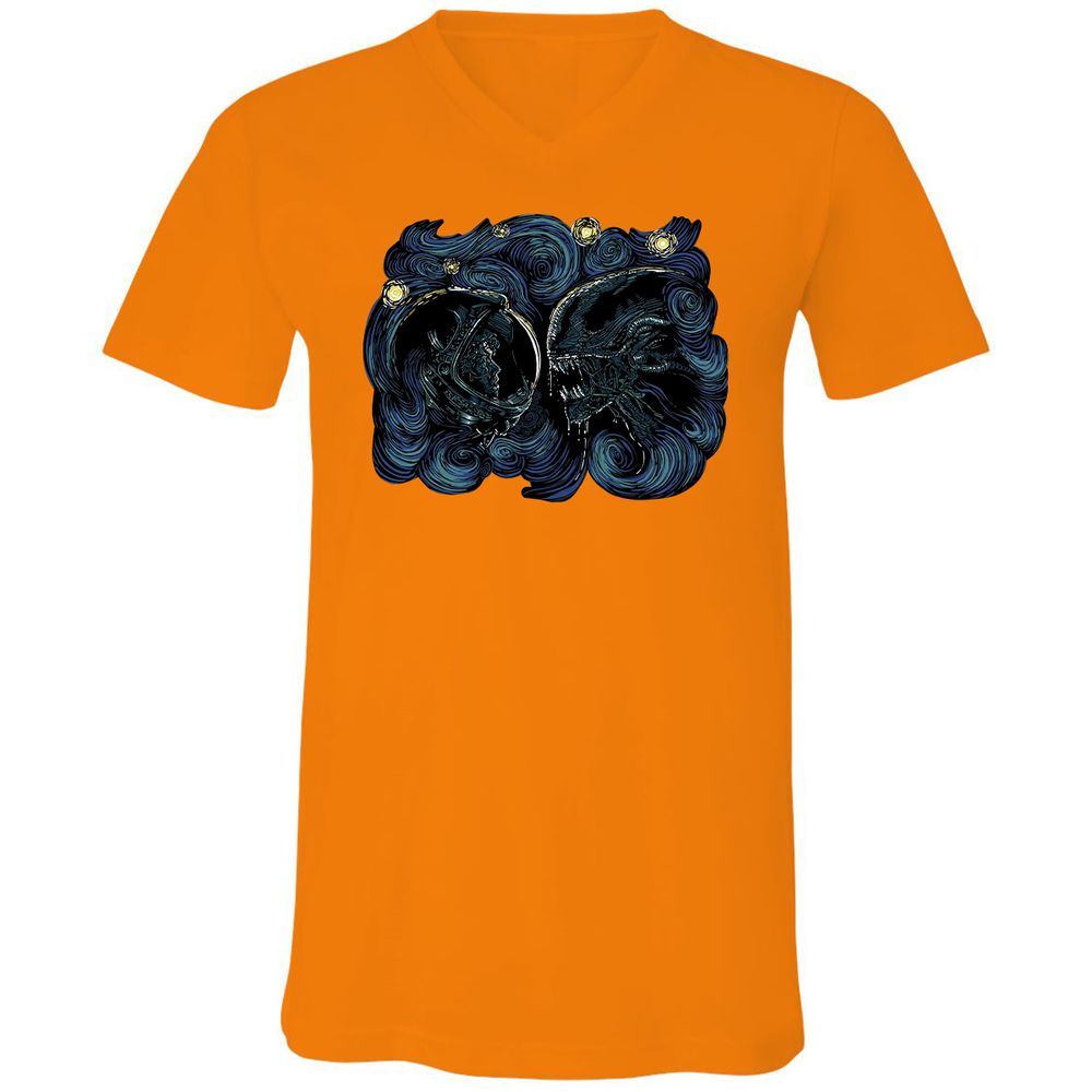 Unisex V-Neck T-Shirt - FEKEPGP3 - Orange - 11