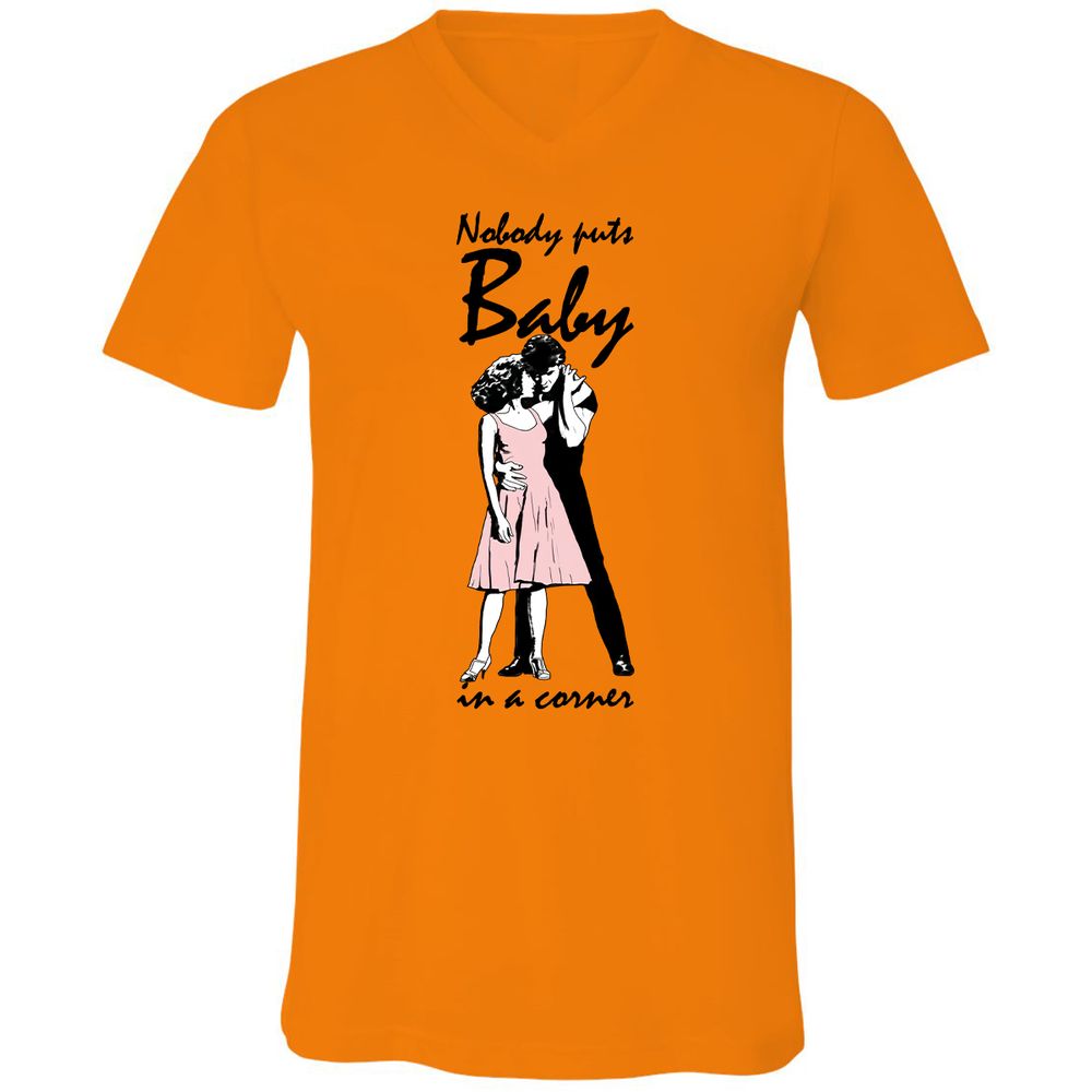 Unisex V-Neck T-Shirt - 47WA61PC - Orange - 11