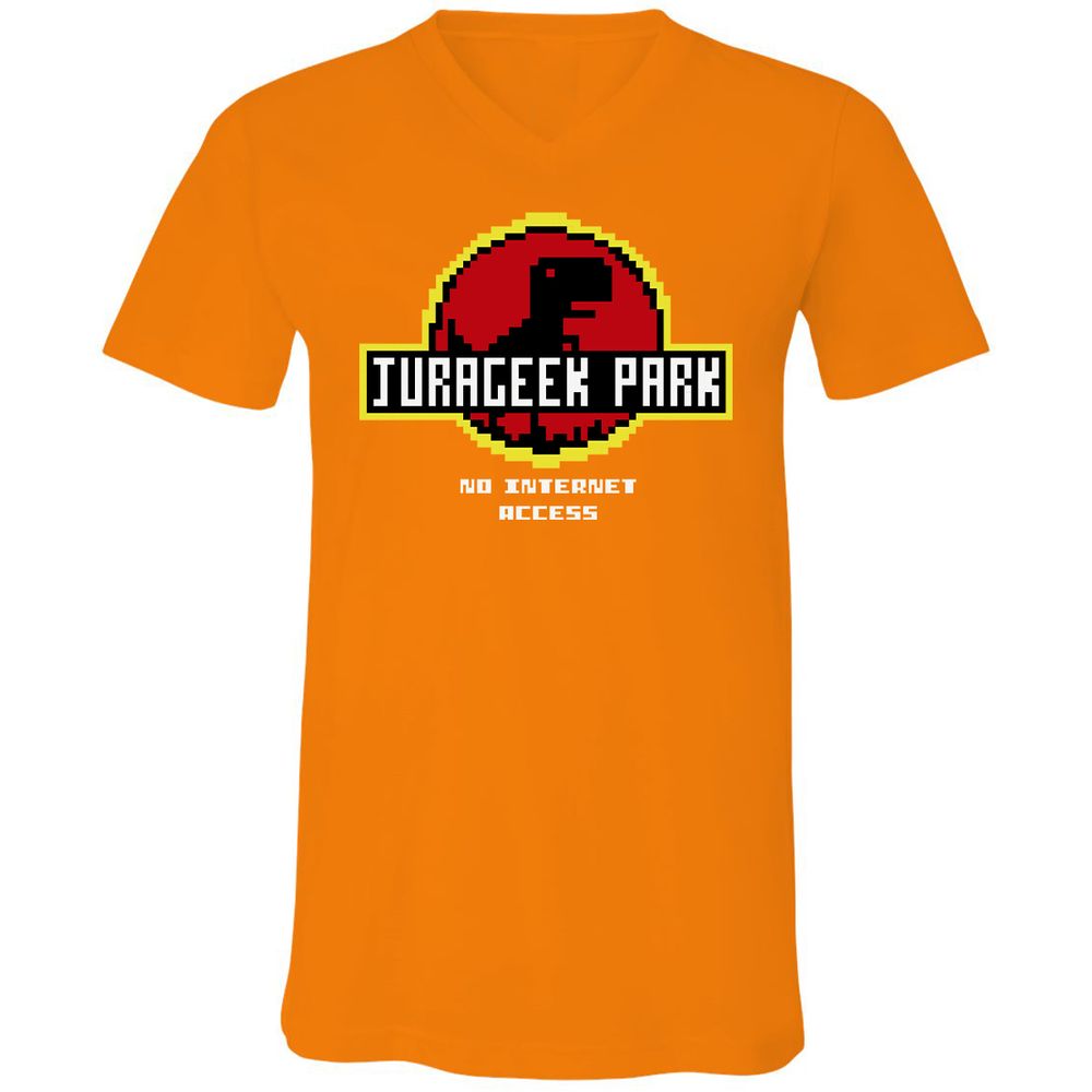 Unisex V-Neck T-Shirt - 4W82YVUN - Orange - 11