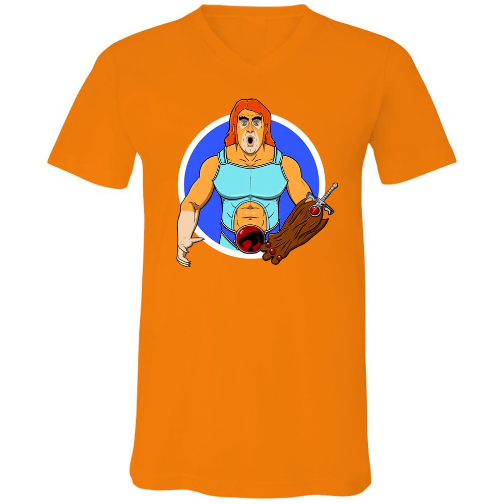 Unisex V-Neck T-Shirt - 44ZHN5FE - Orange - 11