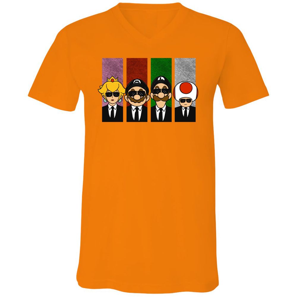 Unisex V-Neck T-Shirt - 1LWQFCUU - Orange - 11
