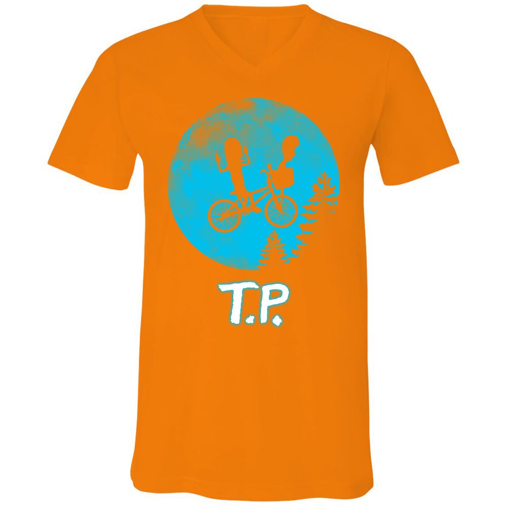 Unisex V-Neck T-Shirt - L9NZK168 - Orange - 11